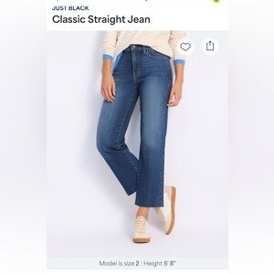 Just Black Blue straight Leg Jeans